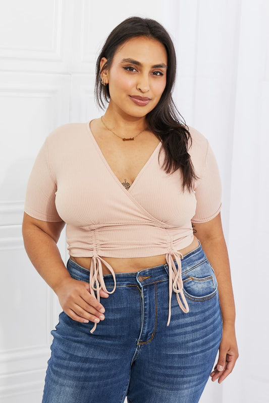 Front Scrunched Top in Blush